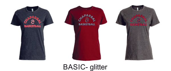 Chap Basketball Ladies or Unisex Cotton Blend Tee- 4 Designs