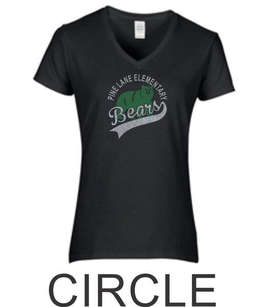 PLE Ladies Short Sleeve Tee- 3 designs- Matte or Glitter