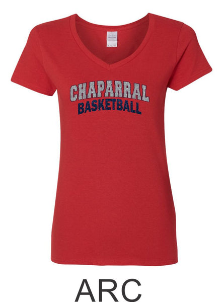 Chap Basketball Ladies Tee- 3 design- Matte or Glitter