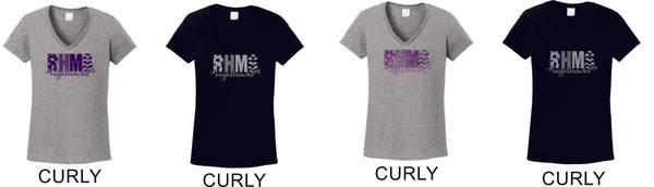 RHMS Ladies Short Sleeve Tee- 4 designs- Matte or Glitter