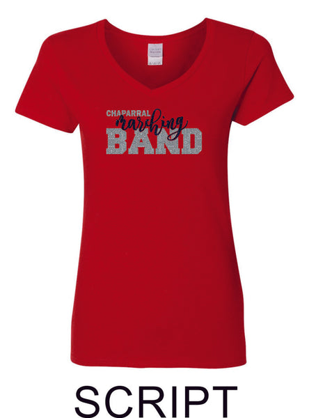 Chap Band Ladies Short Sleeve Tee- Matte or Glitter