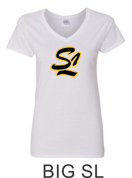 Sandlot Ladies Short Sleeve Tee- 2 designs-Matte or Glitter