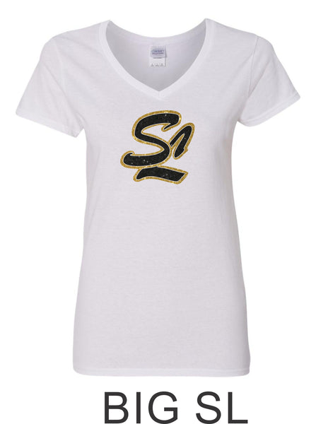 Sandlot Ladies Short Sleeve Tee- 2 designs-Matte or Glitter