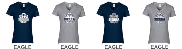 Sierra VOLLEYBALL Ladies Short Sleeve Tee- 4 Designs- Matte or Glitter