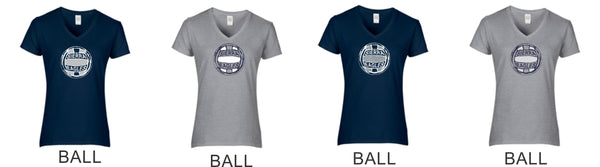 Sierra VOLLEYBALL Ladies Short Sleeve Tee- 4 Designs- Matte or Glitter