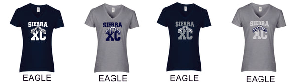 Sierra XCountry Ladies Short Sleeve Tee- 4 Designs- Matte or Glitter