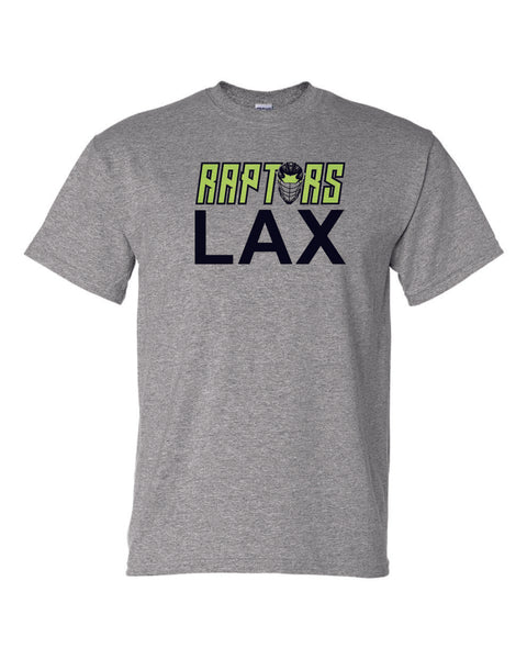 Raptors Lacrosse LAX Design Basic Tee- Matte or Glitter