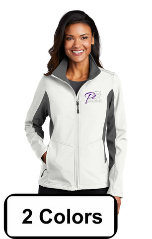 P2 Equestrian Ladies Colorblock Soft Shell Jacket