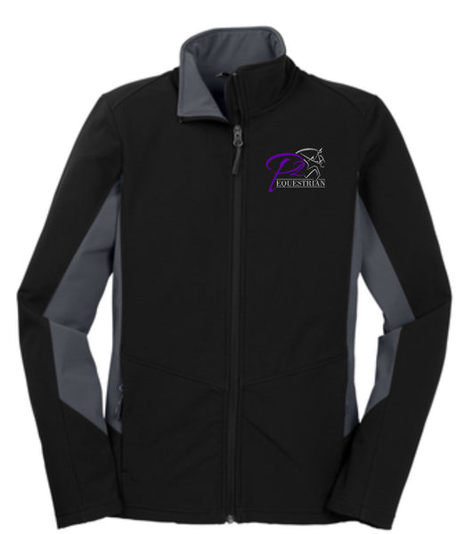 P2 Equestrian Ladies Colorblock Soft Shell Jacket