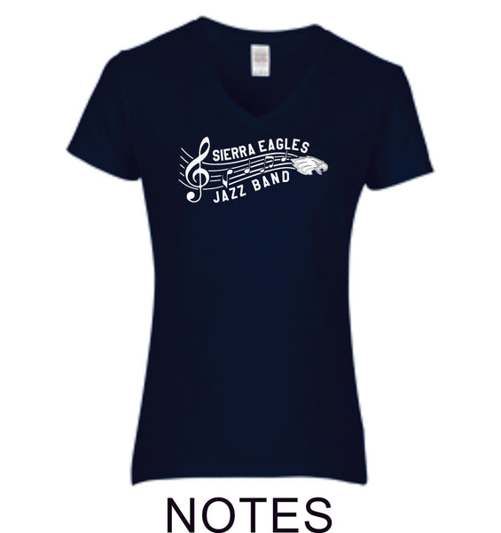 Sierra Music Ladies Short Sleeve Tee- 3 Designs- Matte or Glitter