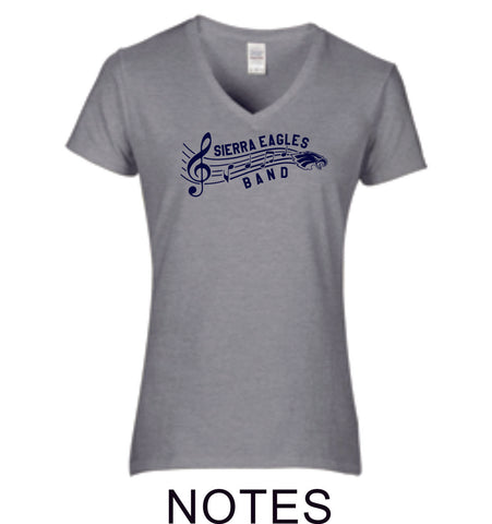 Sierra Music Ladies Short Sleeve Tee- 3 Designs- Matte or Glitter