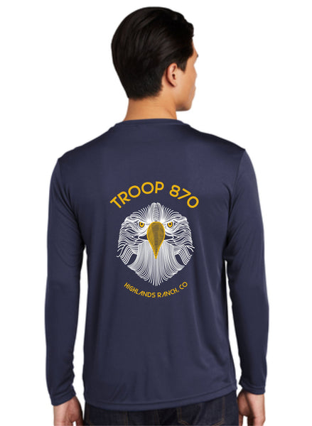 Troop 870 Long Sleeve Wicking Tee- Youth, Ladies, Unisex sizes