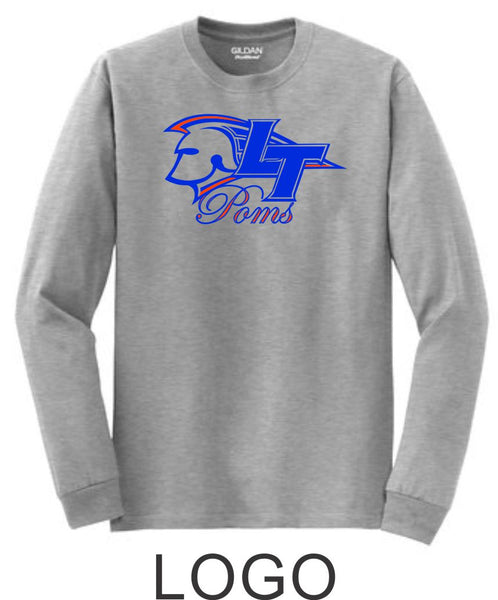 LT Poms Long Sleeve Tee - 3 designs-Matte or Glitter