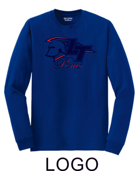 LT Poms Long Sleeve Tee - 3 designs-Matte or Glitter