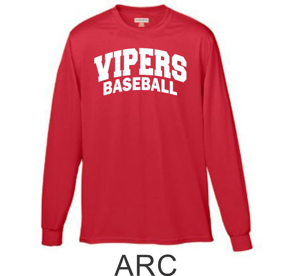 Vipers Wicking Long Sleeve Tee- 3 designs