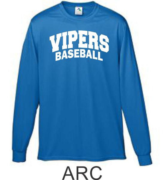 Vipers Wicking Long Sleeve Tee- 3 designs