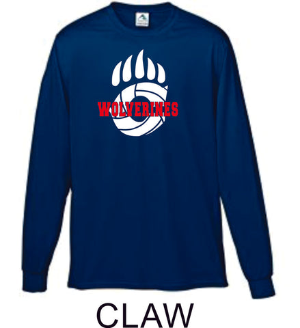 Chap Volleyball Wicking Long Sleeve Tee- 4 designs