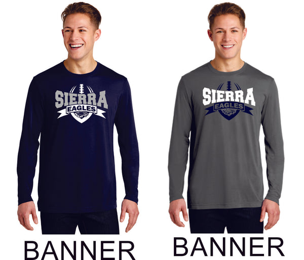 Sierra FOOTBALL Sport-Tek Unisex Long Sleeve Tee - 4 designs