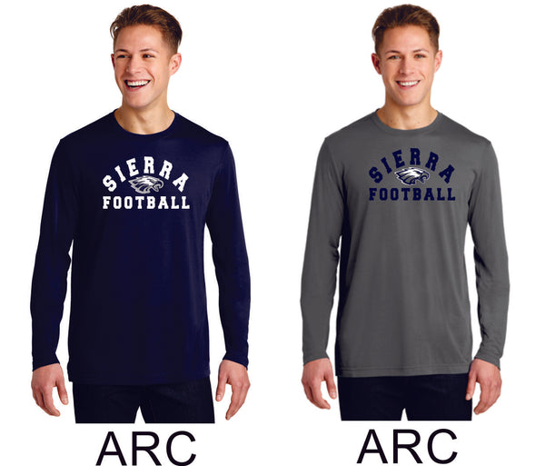 Sierra FOOTBALL Sport-Tek Unisex Long Sleeve Tee - 4 designs