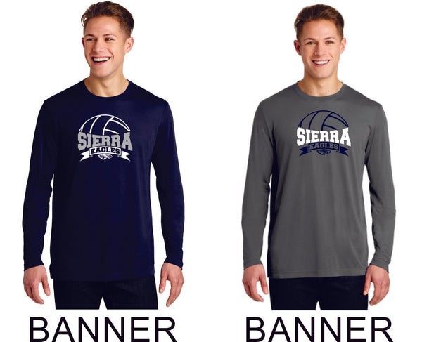 Sierra VOLLEYBALL Sport-Tek Unisex Long Sleeve Tee - 4 designs