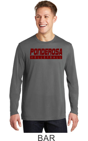 Pondo Volleyball Long Sleeve Cotton Touch Wicking Tee- 4 Designs