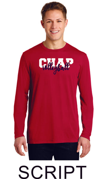 Chap Volleyball Sport-Tek Unisex Long Sleeve Tee - 4 designs