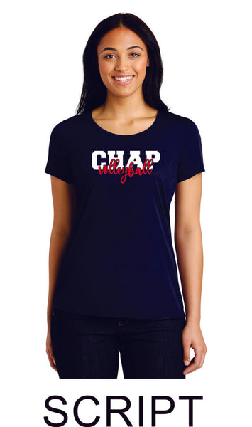 Chap Volleyball Sport-Tek Ladies Wicking Tee - 4 designs