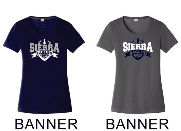 Sierra FOOTBALL Sport-Tek Ladies Wicking Tee - 4 designs
