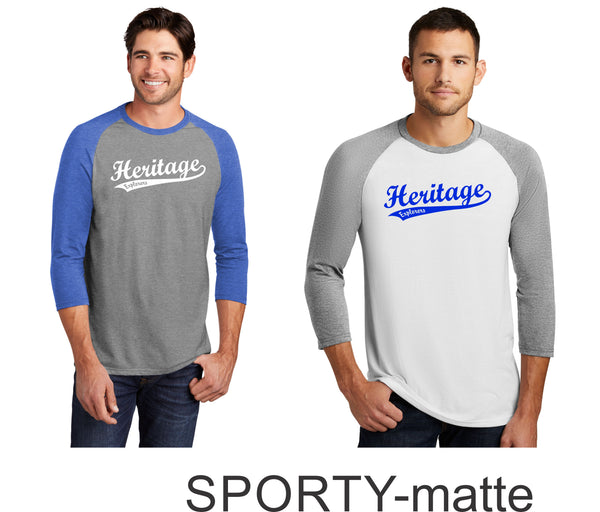 Heritage Raglan Tee-3 Designs- Matte or Glitter