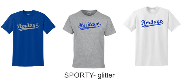 Heritage Basic Tee- 3 designs-Matte or Glitter