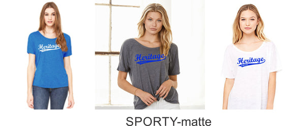 Heritage Ladies Slouchy Tee- 3 Designs