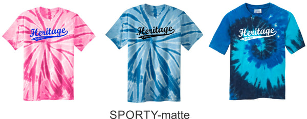 Heritage Tie Dye Tee- Matte and Glitter