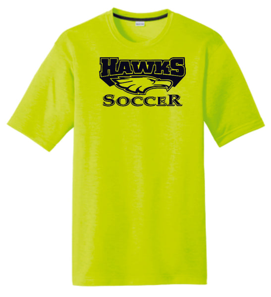CO Hawks Soccer Neon Sport-Tek Unisex Wicking  Tee -Matte and Glitter