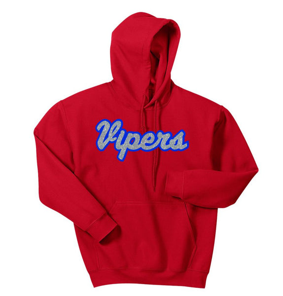 Vipers Hooded Sweatshirt New Logo Design- Matte and Glitter