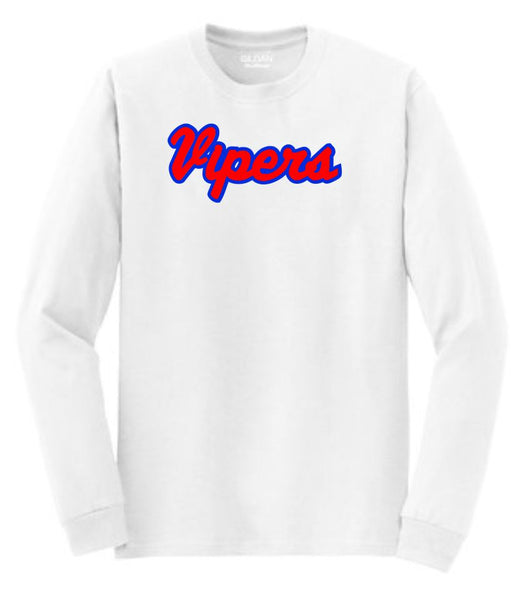 Vipers Long Sleeve New Logo Tee-Matte or Glitter