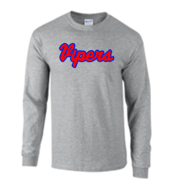 Vipers Long Sleeve New Logo Tee-Matte or Glitter