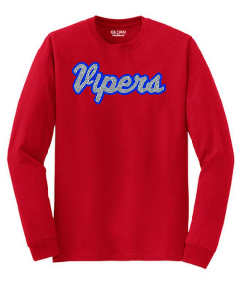 Vipers Long Sleeve New Logo Tee-Matte or Glitter