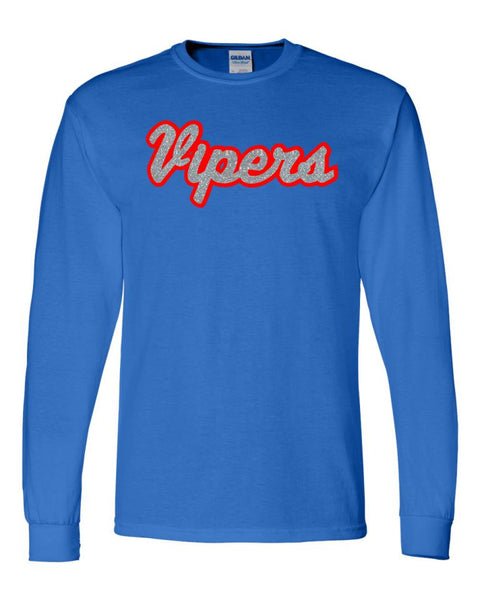 Vipers Long Sleeve New Logo Tee-Matte or Glitter