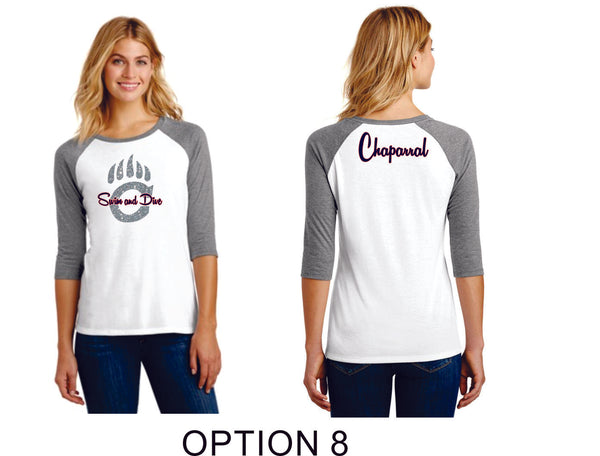 Chap Swim & Dive Raglan - Matte or Glitter