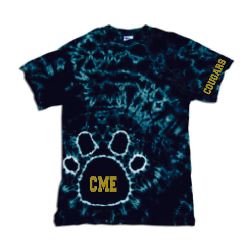 CME Paw Tie Dye Tee- Matte and Glitter