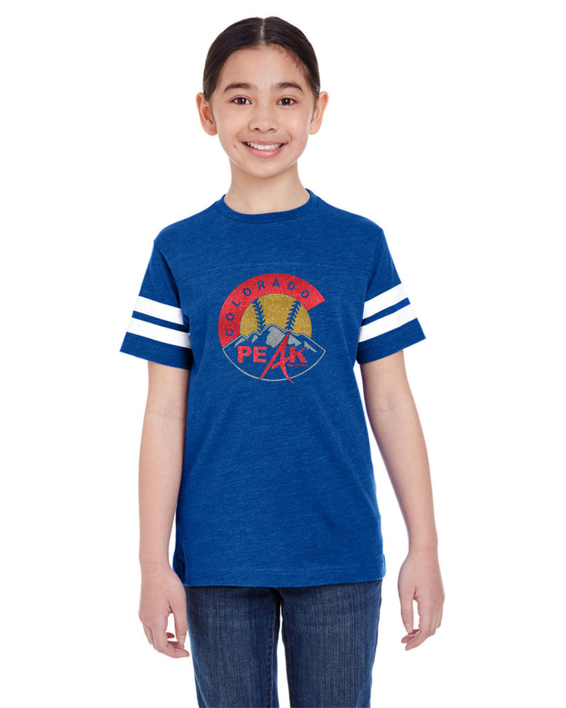 Peak Softball Youth Varsity Tee- Matte or Glitter