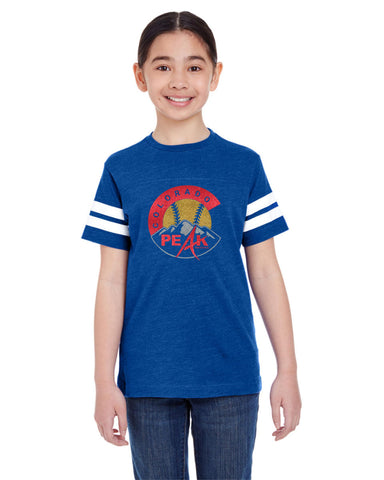 Peak Softball Youth Varsity Tee- Matte or Glitter