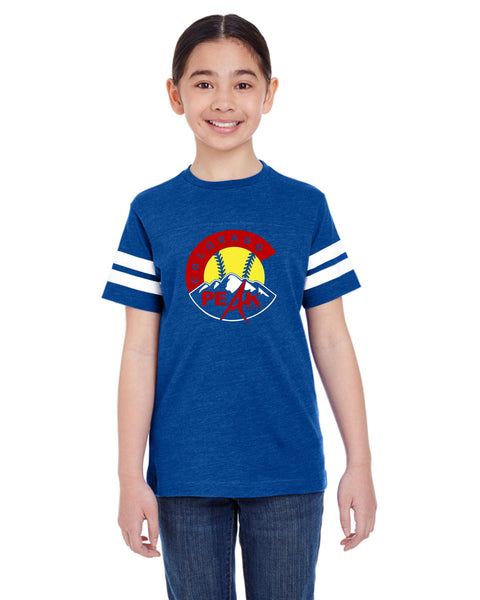 Peak Softball Youth Varsity Tee- Matte or Glitter