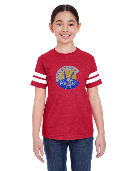 Peak Softball Youth Varsity Tee- Matte or Glitter