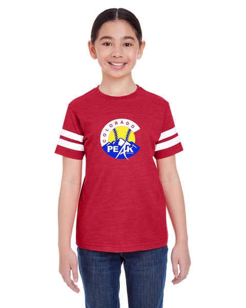 Peak Softball Youth Varsity Tee- Matte or Glitter