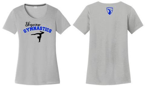 Ponderosa Gymnastics Ladies Wicking Tee - Matte or Glitter
