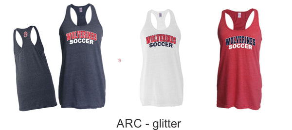 Chap Soccer Racerback Tank- 5 designs- Matte or Glitter