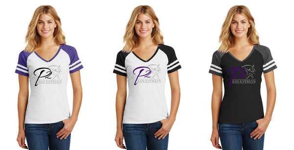 P2 Equestrian Game Day Ladies Tee- Matte or Glitter