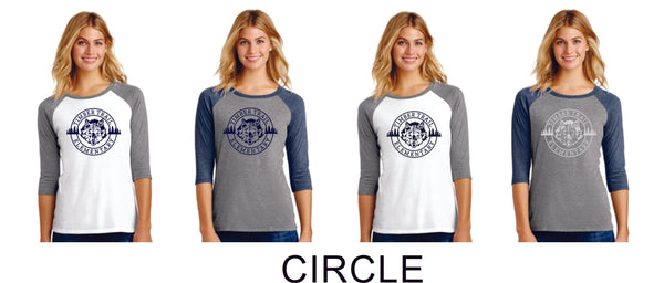 Timber Trail Ladies or Unisex Raglan Tee- 5 Designs