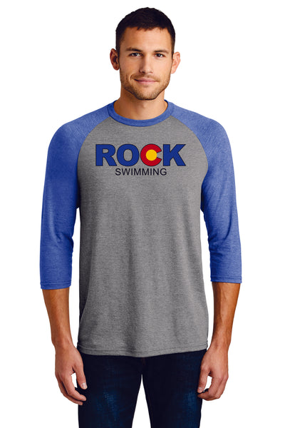 Rock Swimming Unisex Raglan Tee- 4 Colors Matte or Glitter